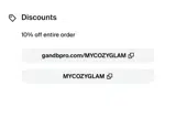 MYCOZYGLAM coupon verification screenshot