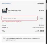 Garagistic coupon verification screenshot