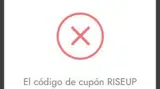 RISEUP coupon verification screenshot