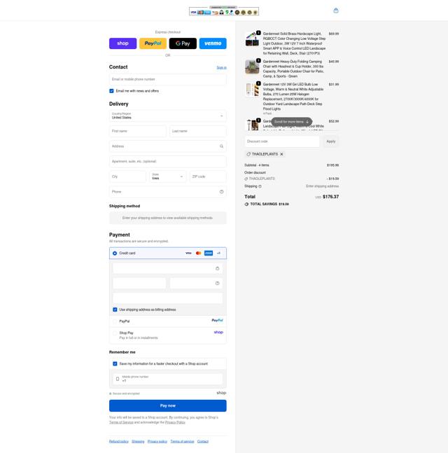 Gardenreet checkout page showing Gardenreet coupon code box | Screenshot taken by SimplyCodes community member on Sep 21, 2025