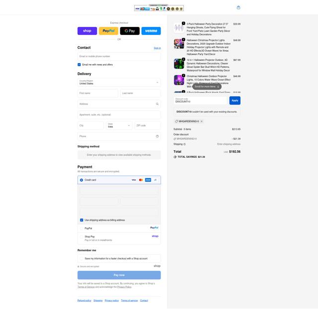 Gardenreet checkout page showing Gardenreet coupon code box | Screenshot taken by SimplyCodes community member on Sep 30, 2025