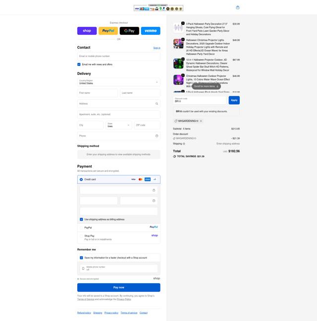 Gardenreet checkout page showing Gardenreet coupon code box | Screenshot taken by SimplyCodes community member on Sep 30, 2025