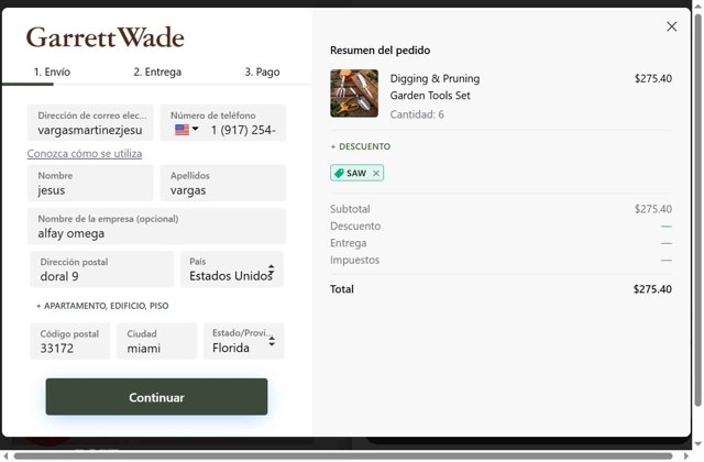 Garrett Wade checkout page showing Garrett Wade promo code box | Screenshot taken by SimplyCodes community member on Sep 4, 2025