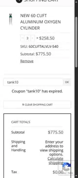 tank10 coupon verification screenshot