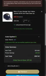 Barnes & Noble at Georgia Tech coupon verification screenshot