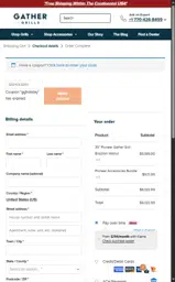 Gather Grills coupon verification screenshot