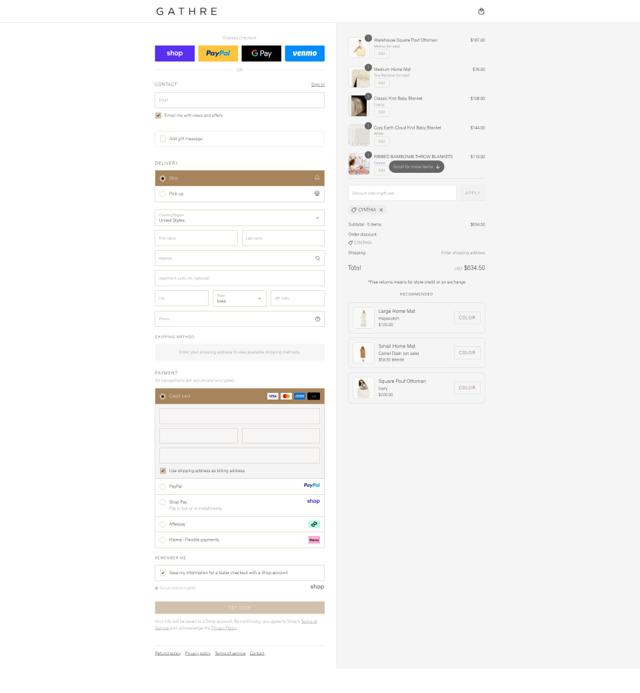Gathre checkout page showing Gathre discount code box | Screenshot taken by SimplyCodes community member on Sep 14, 2025