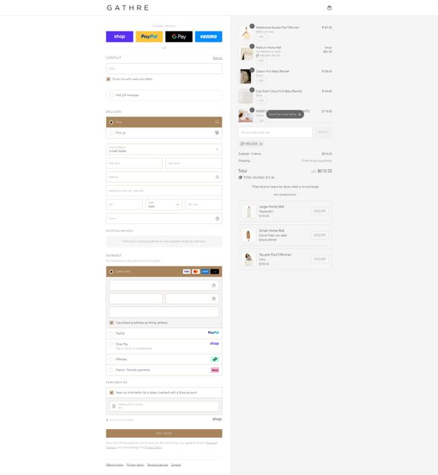 Gathre checkout page showing Gathre discount code box | Screenshot taken by SimplyCodes community member on Sep 14, 2025