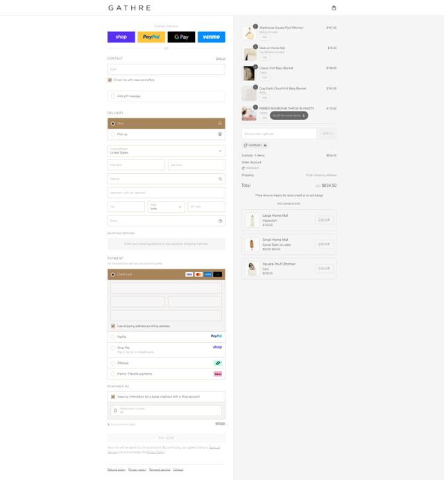 Gathre checkout page showing Gathre discount code box | Screenshot taken by SimplyCodes community member on Sep 14, 2025