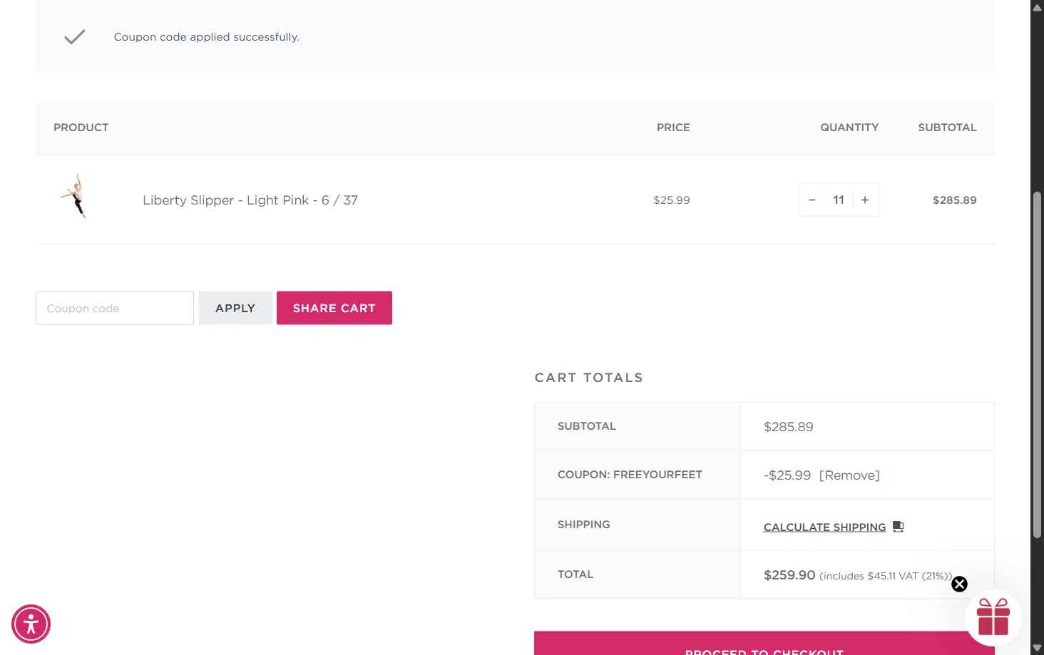 Gaynor Minden checkout page showing Gaynor Minden coupon code box | Screenshot taken by SimplyCodes community member on Dec 16, 2025