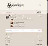 Gazelle Tents coupon verification screenshot