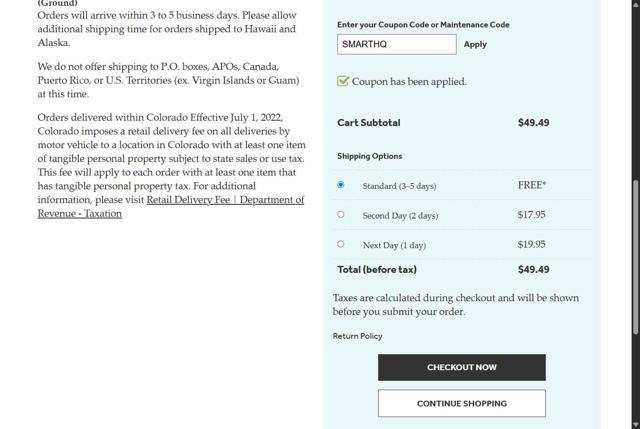 GE Appliance Parts checkout page showing GE Appliance Parts coupon code box | Screenshot taken by SimplyCodes community member on Oct 2, 2025