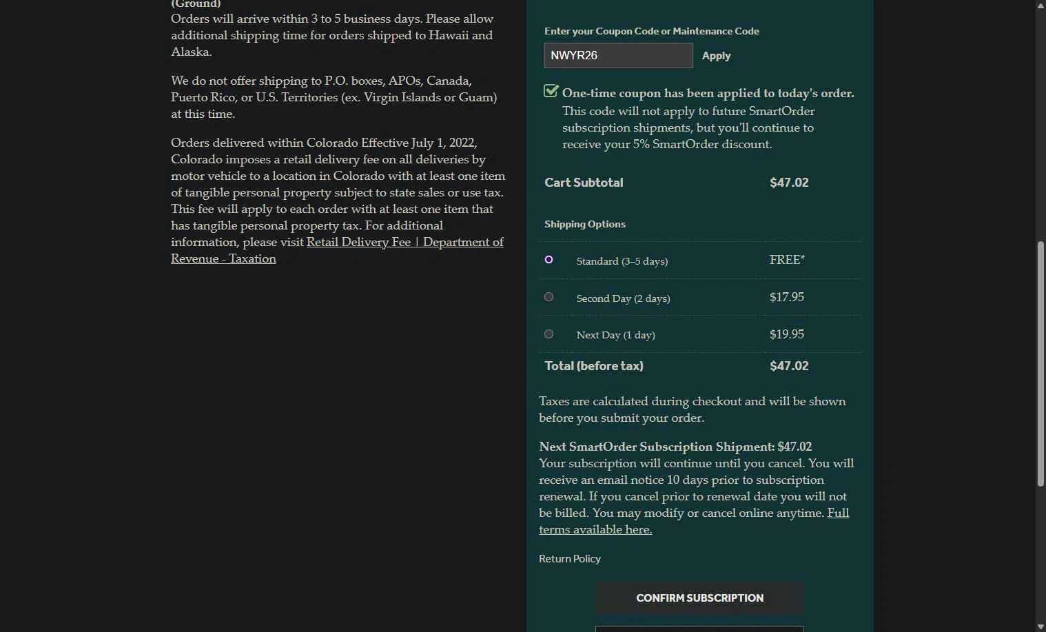 GE Appliance Parts checkout page showing GE Appliance Parts coupon code box | Screenshot taken by SimplyCodes community member on Jan 28, 2026