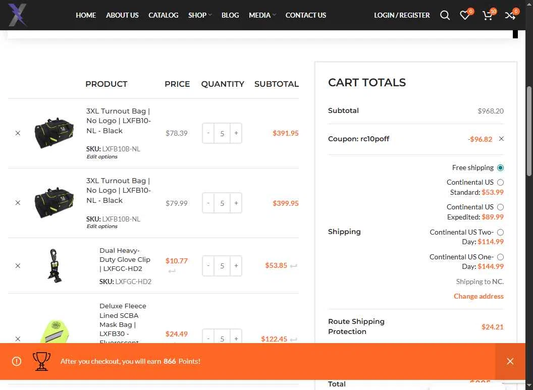 GearBags checkout page showing GearBags promo code box | Screenshot taken by SimplyCodes community member on Jan 26, 2026