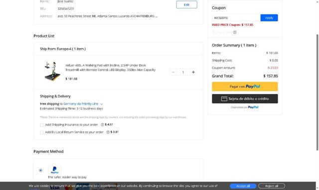 GeekBuying checkout page showing GeekBuying promo code box | Screenshot taken by SimplyCodes community member on Sep 2, 2025