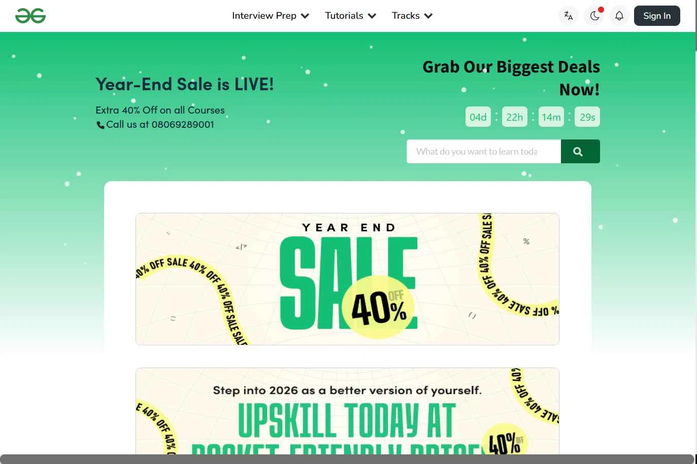 GeeksforGeeks checkout page showing GeeksforGeeks coupon code box | Screenshot taken by SimplyCodes community member on Dec 20, 2025