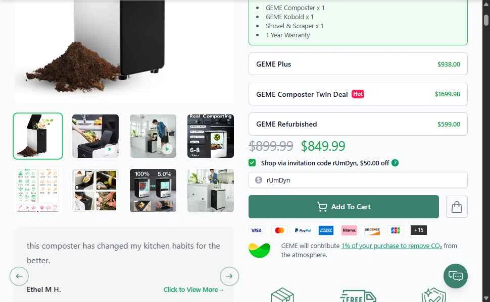 GEME checkout page showing GEME promo code box | Screenshot taken by SimplyCodes community member on Nov 12, 2025