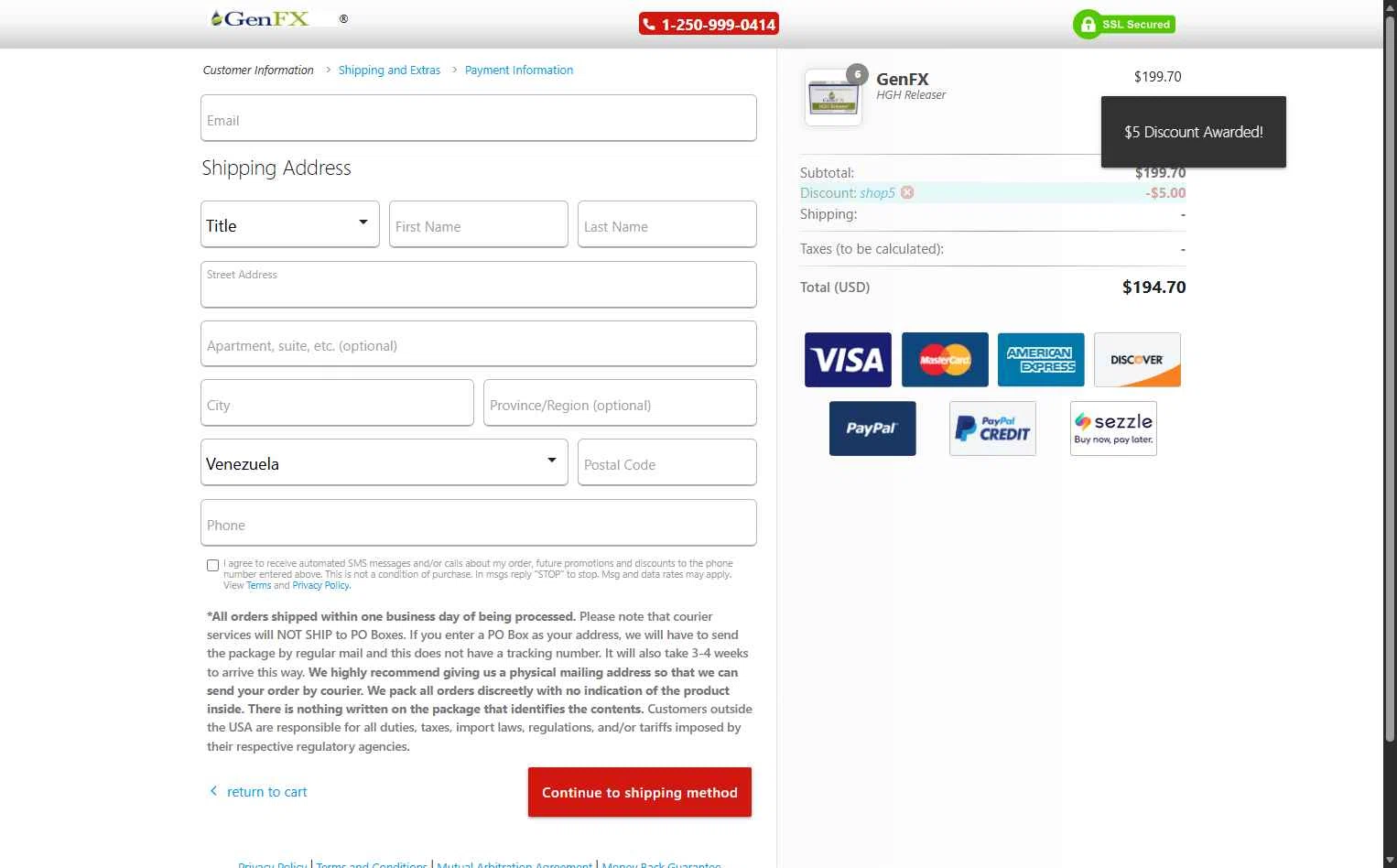 GenFX checkout page showing GenFX promo code box | Screenshot taken by SimplyCodes community member on Dec 23, 2025