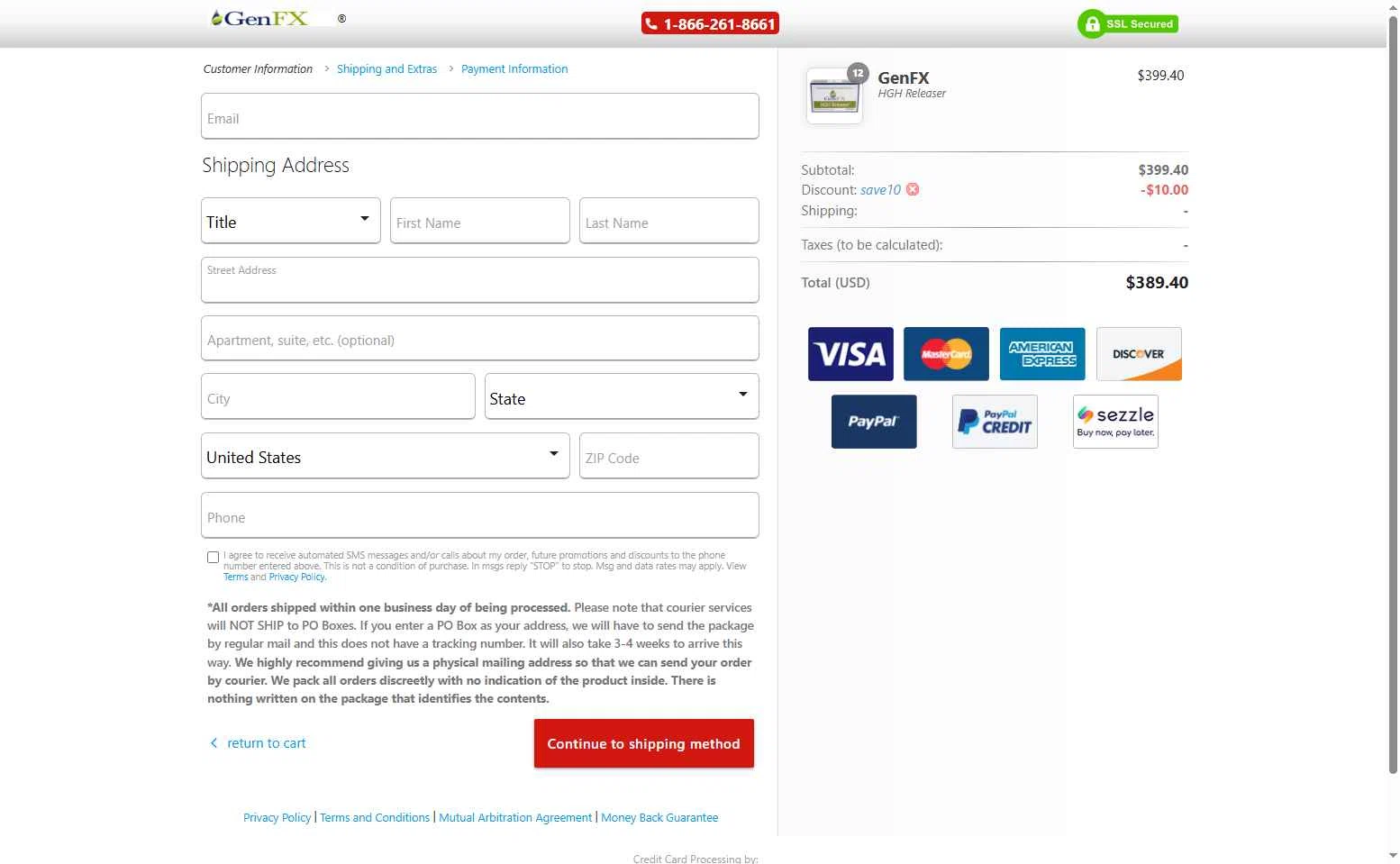 GenFX checkout page showing GenFX promo code box | Screenshot taken by SimplyCodes community member on Aug 11, 2025