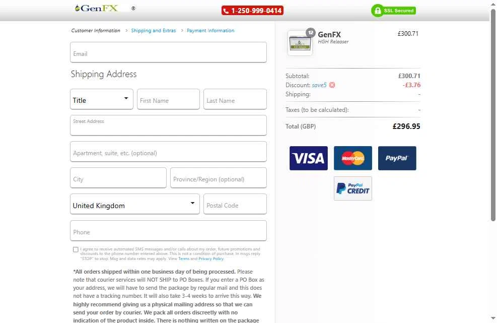 GenFX checkout page showing GenFX promo code box | Screenshot taken by SimplyCodes community member on Aug 2, 2025