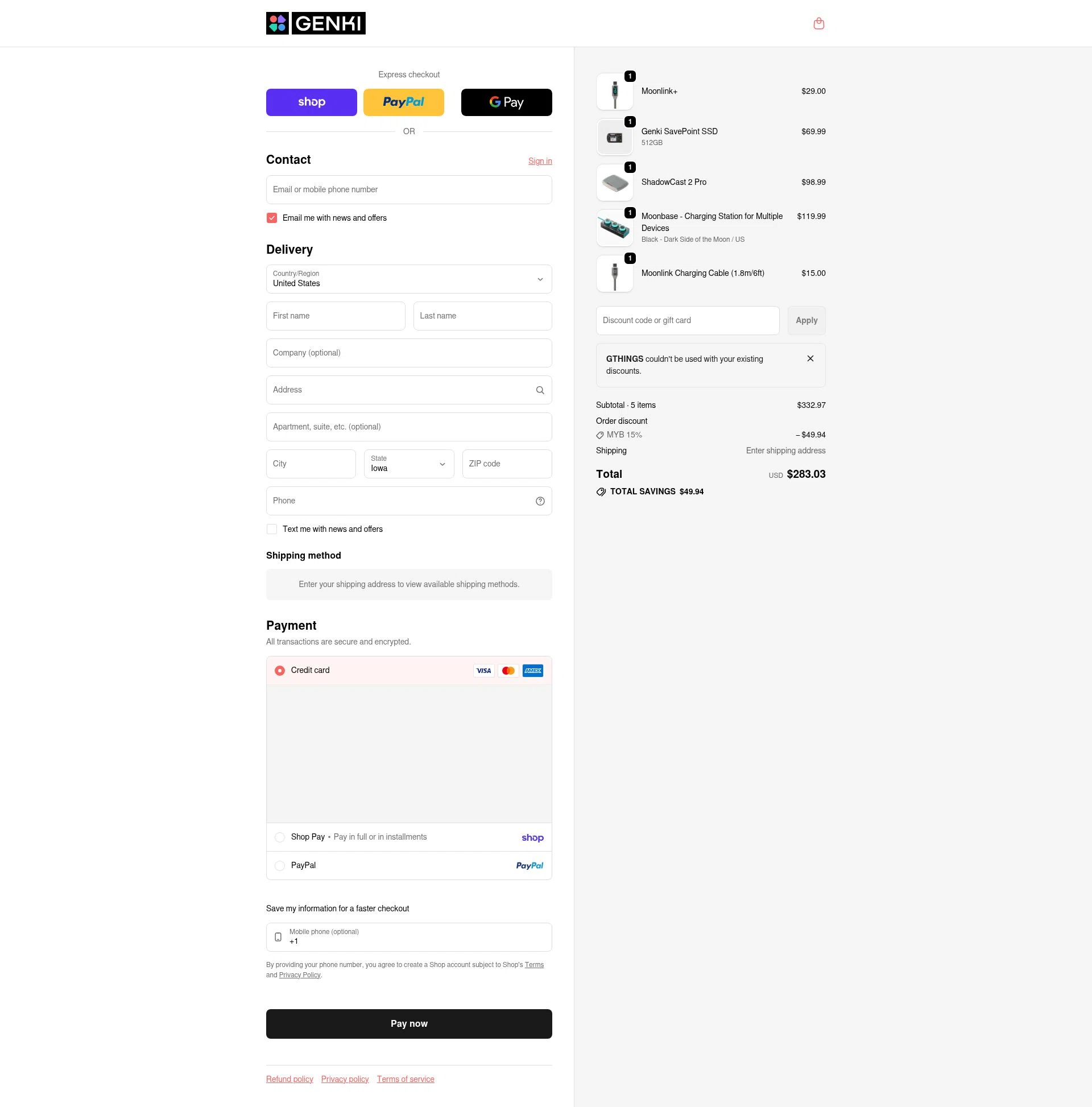 GENKI checkout page showing GENKI promo code box | Screenshot taken by SimplyCodes community member on Feb 10, 2026