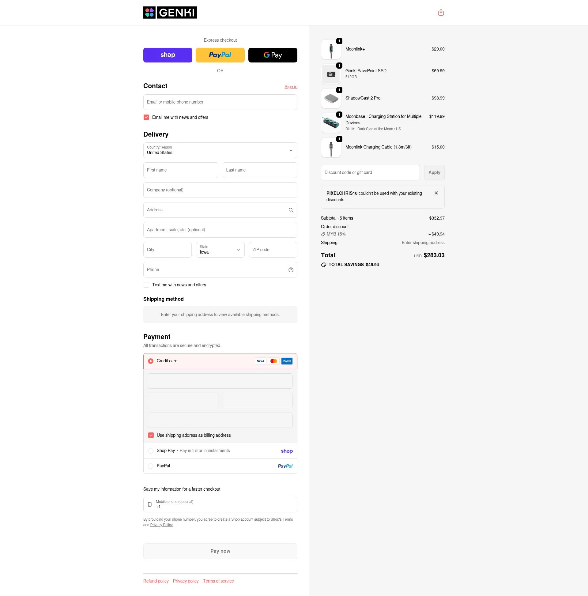 GENKI checkout page showing GENKI promo code box | Screenshot taken by SimplyCodes community member on Feb 10, 2026