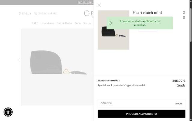 Genny checkout page showing Genny promo code box | Screenshot taken by SimplyCodes community member on Aug 25, 2025