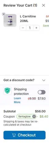 fantaglow coupon verification screenshot