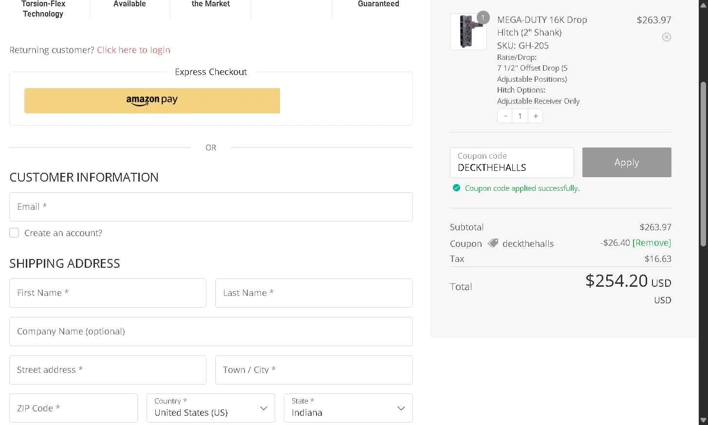 Gen-Y Hitch checkout page showing Gen-Y Hitch coupon code box | Screenshot taken by SimplyCodes community member on Dec 8, 2025