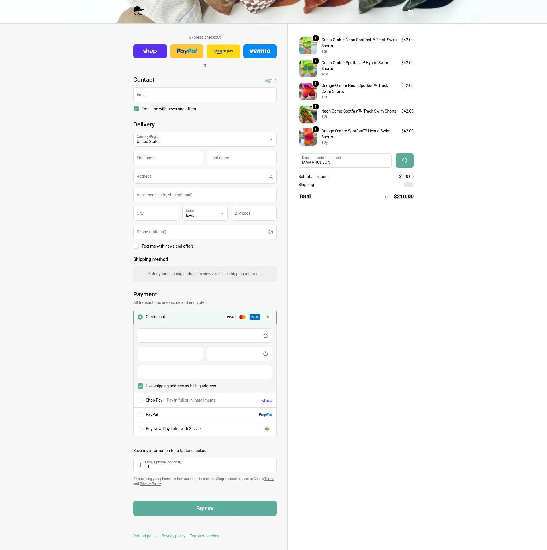 George Hats checkout page showing George Hats coupon code box | Screenshot taken by SimplyCodes community member on Feb 12, 2026