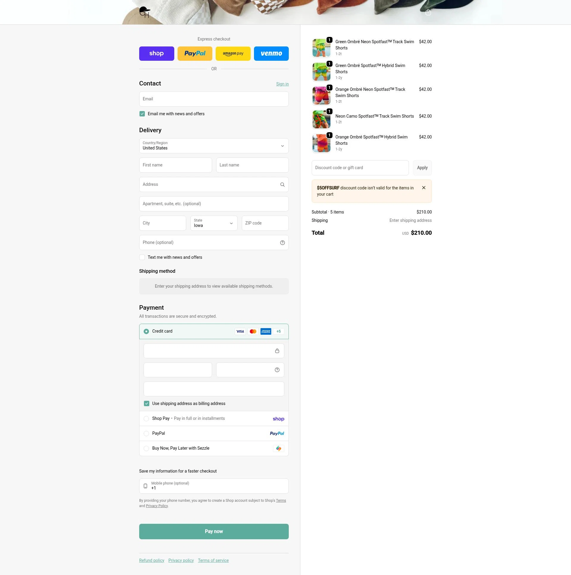 George Hats checkout page showing George Hats coupon code box | Screenshot taken by SimplyCodes community member on Feb 12, 2026