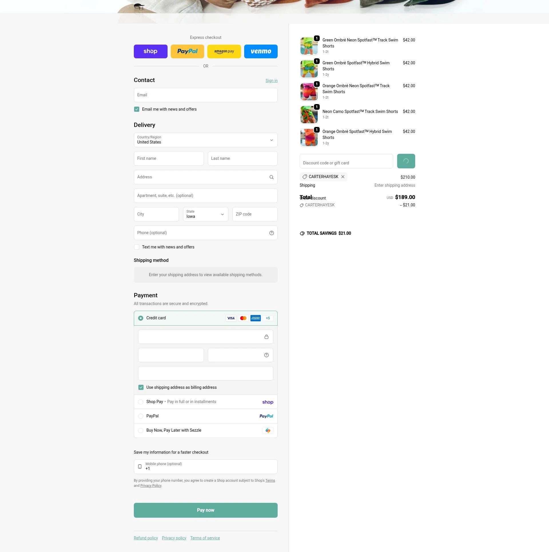 George Hats checkout page showing George Hats coupon code box | Screenshot taken by SimplyCodes community member on Feb 12, 2026
