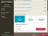 George Washington's Mount Vernon coupon verification screenshot