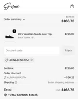 ALINAALINA27M coupon verification screenshot