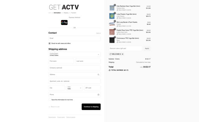 GetACTV checkout page showing GetACTV coupon code box | Screenshot taken by SimplyCodes community member on Sep 10, 2025