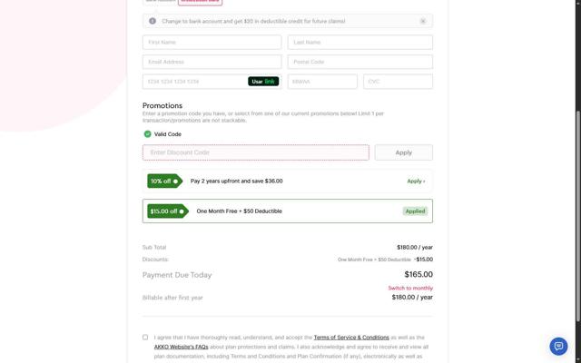 AKKO checkout page showing AKKO coupon code box | Screenshot taken by SimplyCodes community member on Sep 3, 2025
