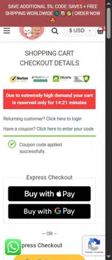 LOVE2025 coupon verification screenshot