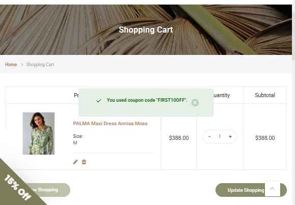 Get Dressed Collective checkout page showing Get Dressed Collective promo code box | Screenshot taken by SimplyCodes community member on Nov 6, 2025