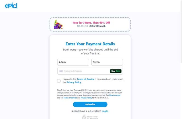 Get Epic checkout page showing Get Epic promo code box | Screenshot taken by SimplyCodes community member on Aug 1, 2025