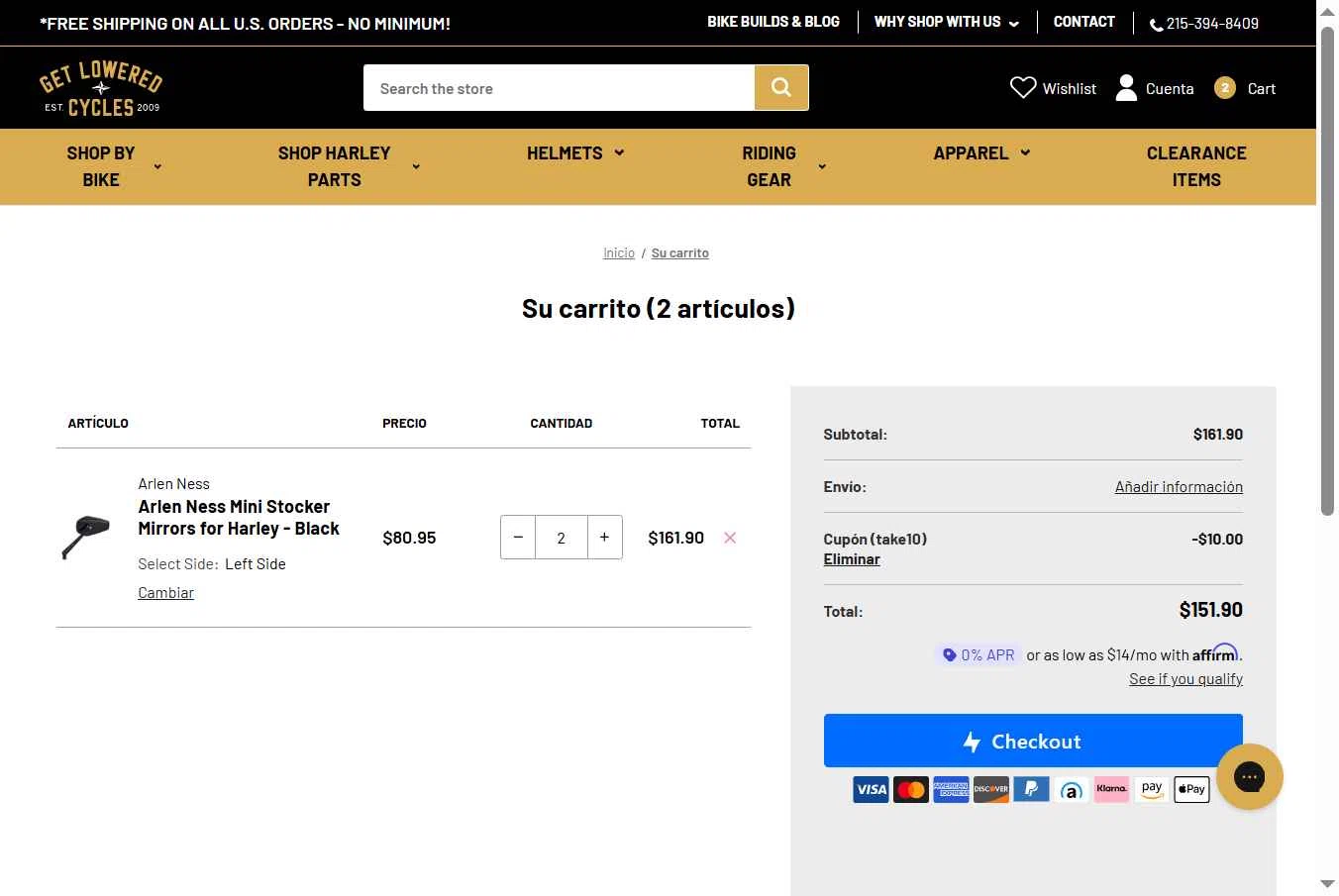 Get Lowered checkout page showing Get Lowered coupon code box | Screenshot taken by SimplyCodes community member on Oct 22, 2025