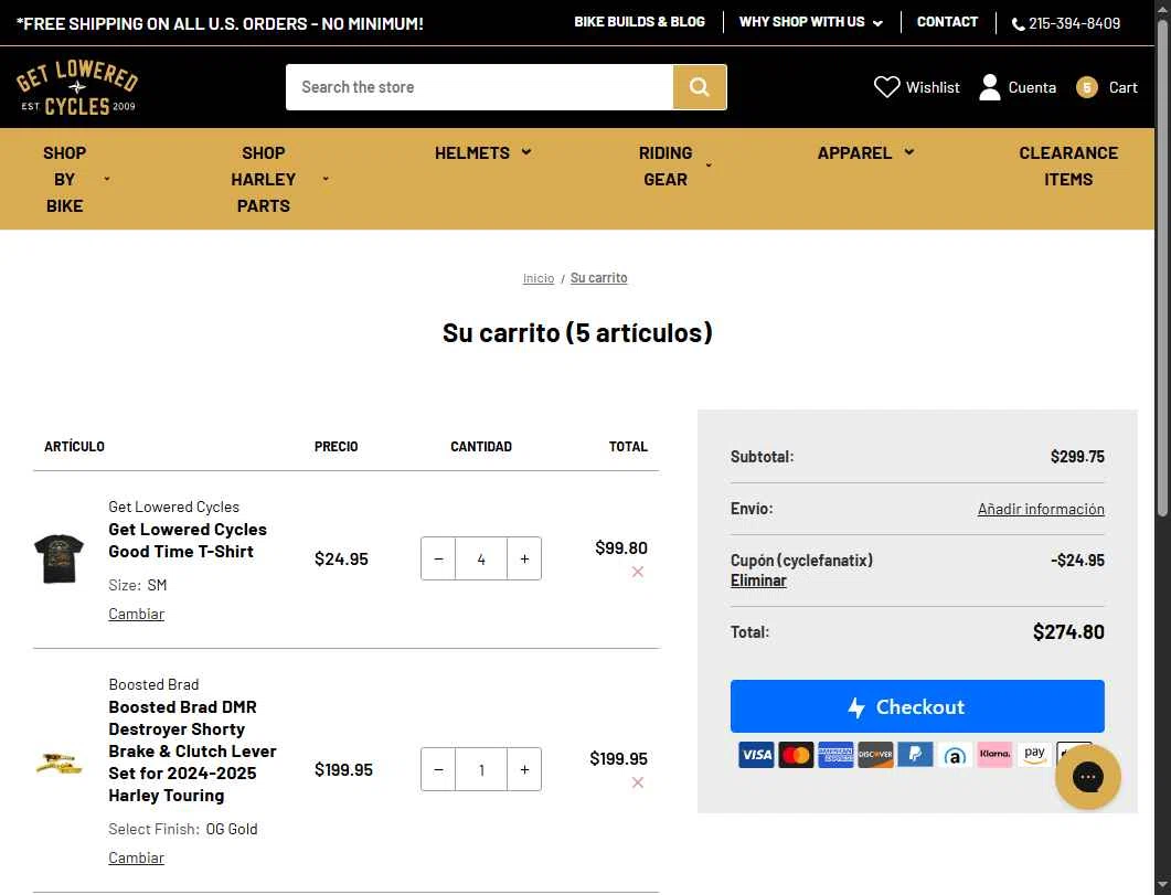 Get Lowered checkout page showing Get Lowered coupon code box | Screenshot taken by SimplyCodes community member on Dec 4, 2025