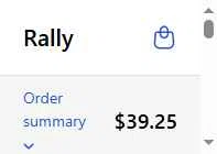 Rally.co checkout page showing Rally.co promo code box | Screenshot taken by SimplyCodes community member on Nov 11, 2025
