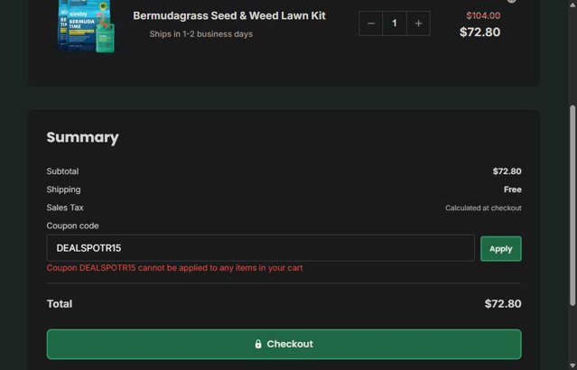 Sunday checkout page showing Sunday discount code box | Screenshot taken by SimplyCodes community member on May 9, 2025