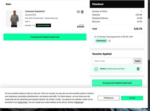 Get The Label checkout page showing Get The Label discount code box | Screenshot taken by SimplyCodes community member on Aug 16, 2025