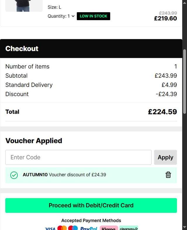 Get The Label checkout page showing Get The Label discount code box | Screenshot taken by SimplyCodes community member on Sep 8, 2025