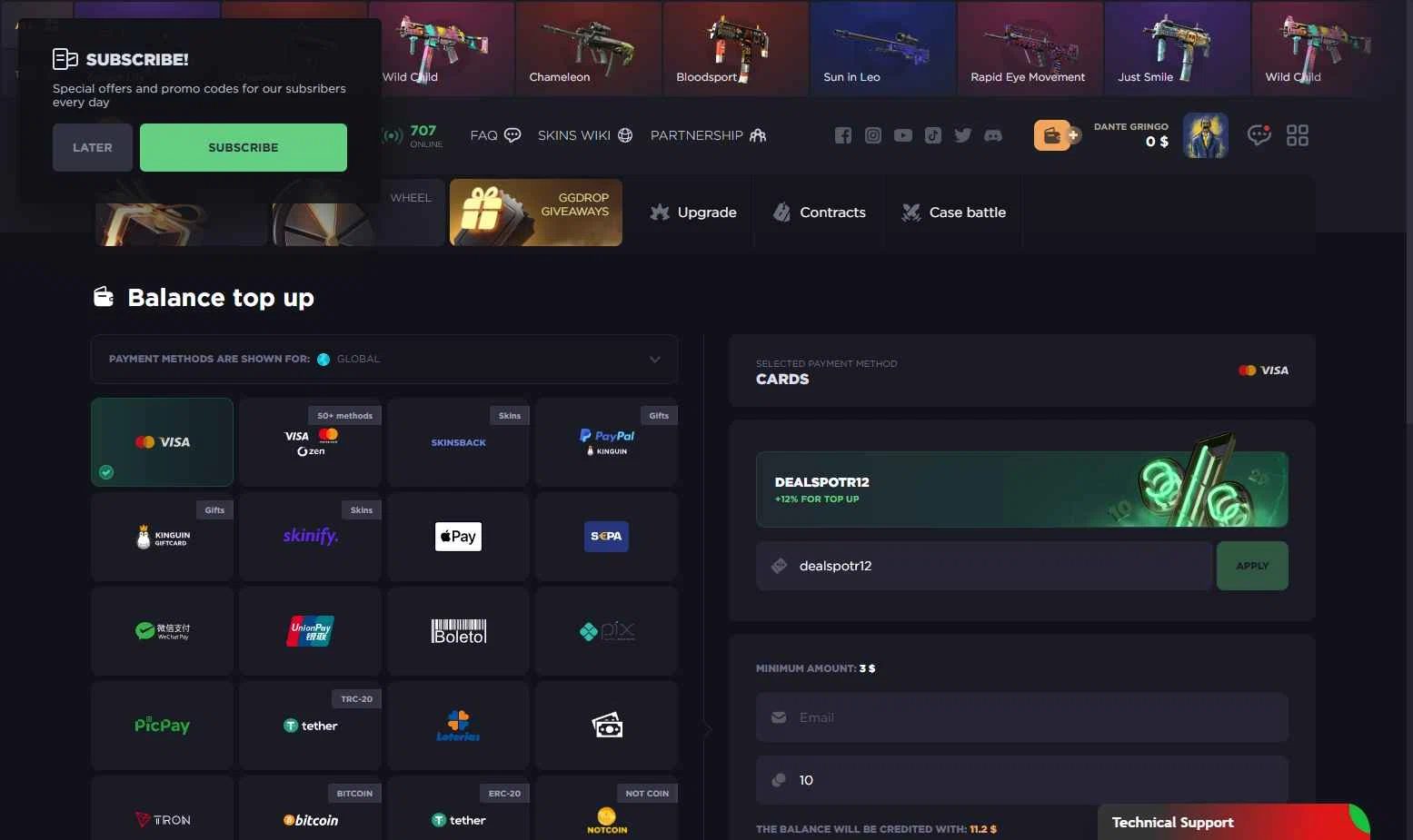 GGDROP checkout page showing GGDROP promo code box | Screenshot taken by SimplyCodes community member on Sep 14, 2025