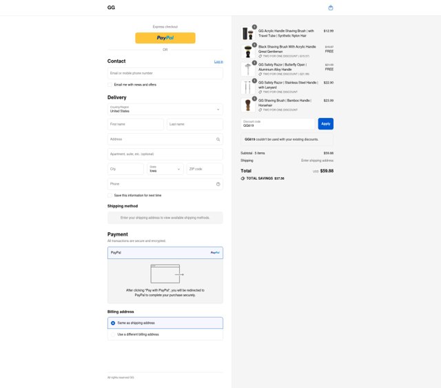GG checkout page showing GG promo code box | Screenshot taken by SimplyCodes community member on Aug 21, 2025