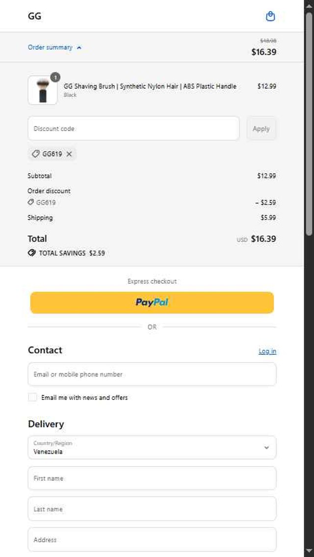 GG checkout page showing GG promo code box | Screenshot taken by SimplyCodes community member on Aug 31, 2025