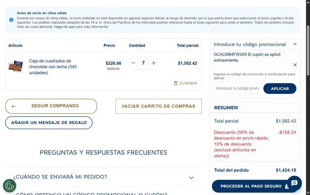 Ghirardelli checkout page showing Ghirardelli promo code box | Screenshot taken by SimplyCodes community member on Aug 12, 2025