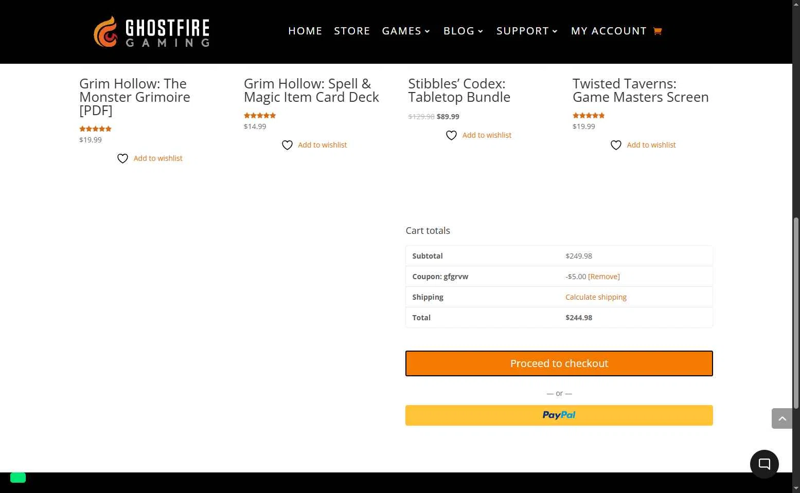 Ghostfire Gaming checkout page showing Ghostfire Gaming discount code box | Screenshot taken by SimplyCodes community member on Jul 15, 2025